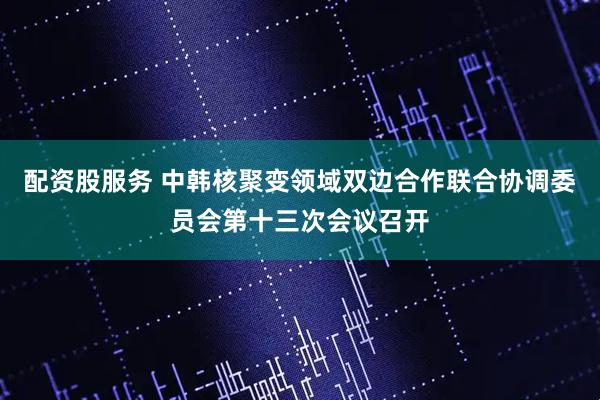 配资股服务 中韩核聚变领域双边合作联合协调委员会第十三次会议召开